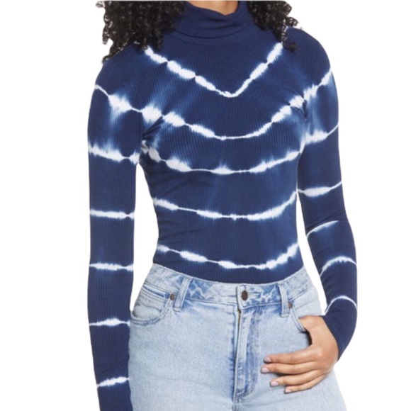 BP Tie Dye Long Sleeves Turtle Neck Sweatshirt Size Small NEW - Picture 1 of 13